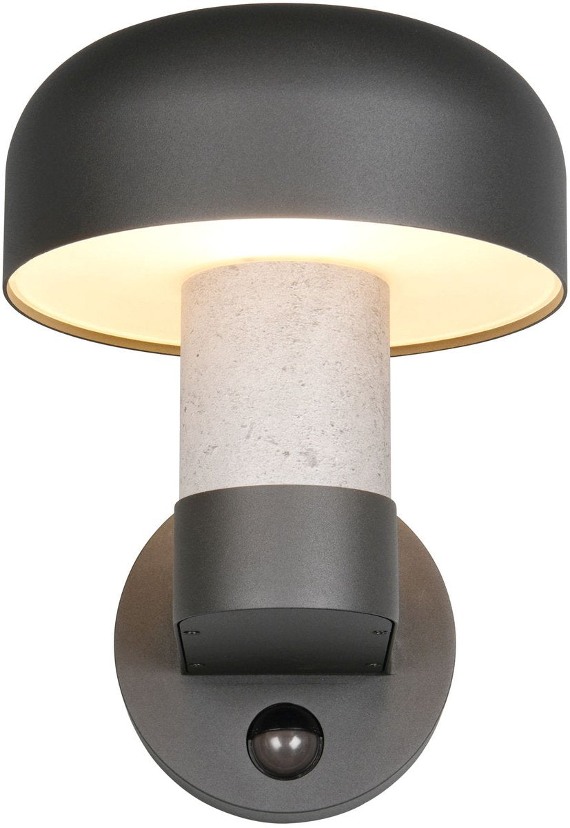 Trio Fraser - applique - couleur béton - excl. 1x e27 4,9 w - détecteur de mouvement - montage mural - éclairage extérieur - ip54