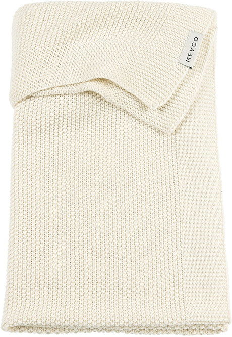 Couverture de berceau mini relief bébé Meyco - naturel - 100x150cm - 1,0 tog