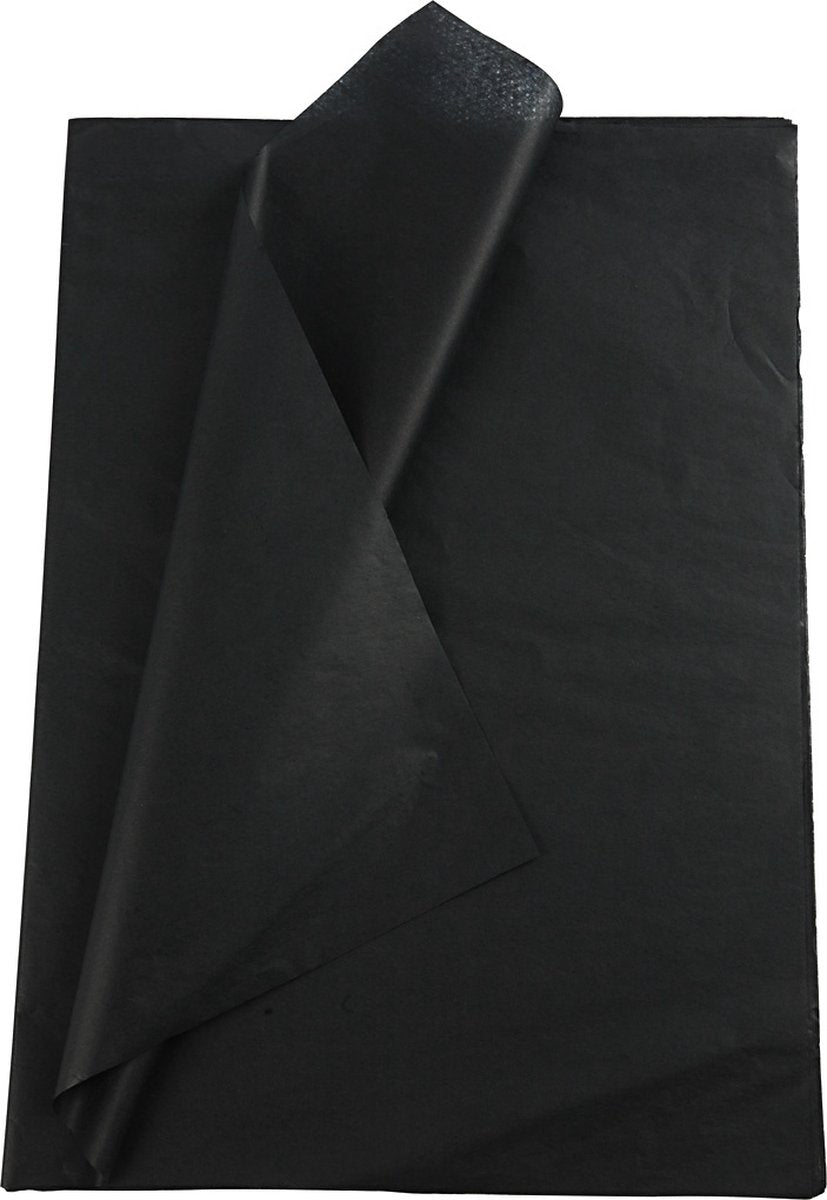 Creativ Company TissuePapier Black 10 feuilles 14 gr, 50x70cm