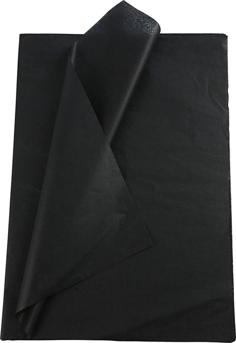 Creativ Company TissuePapier Black 10 feuilles 14 gr, 50x70cm