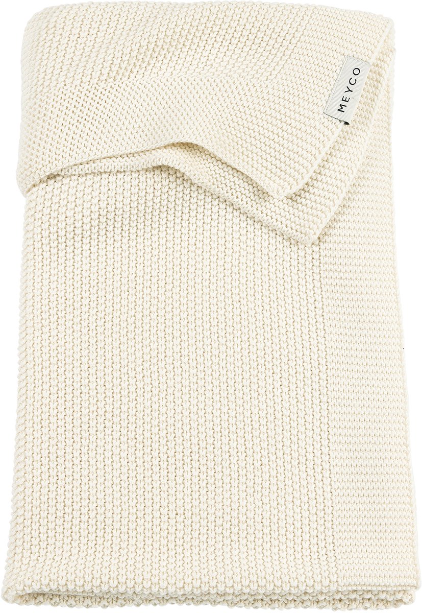 Couverture de berceau mini relief bébé Meyco - naturel - 75x100cm - 1,0 tog
