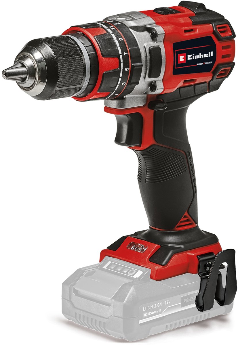 Perceuse-visseuse à percussion sans fil Einhell TP-CD 18 50 li-i bl solo - power x-change - 18 v li-ion - avec fonction impact - 2 vitesses - 50 nm - moteur brushless - excl. batterie et chargeur