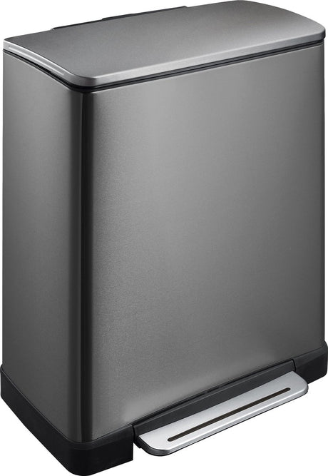 EKO EKO PEDAL BIN E-CUBE 28 L + 18 L de couleur en acier