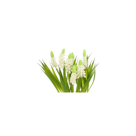 Countryfield kunstbloem in pot muscari wit 12x17x28cm