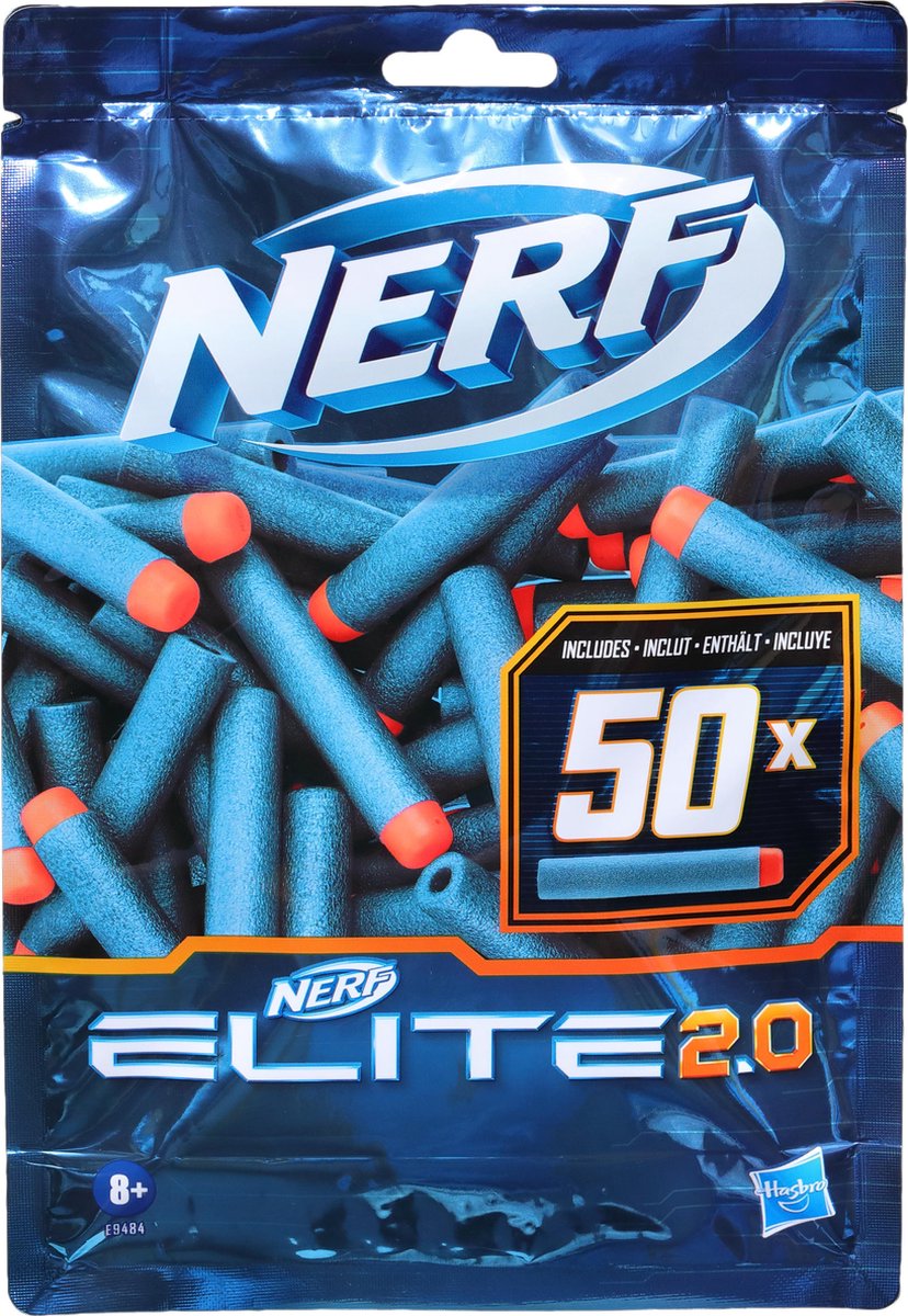 Pack de recharge Nerf Elite 2.0 - avec 50 fléchettes Elite 2.0 officielles - Fléchettes Elite