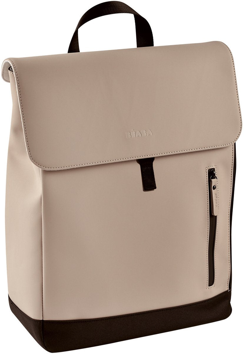 Béaba sac à langer oslo - sac à dos - 19l - imperméable - avec matelas à langer - argile - beige
