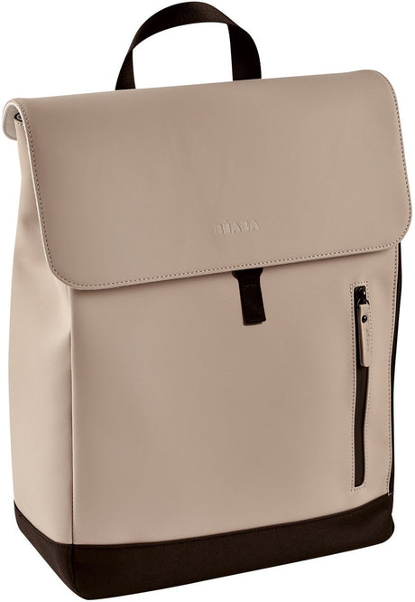 Béaba sac à langer oslo - sac à dos - 19l - imperméable - avec matelas à langer - argile - beige