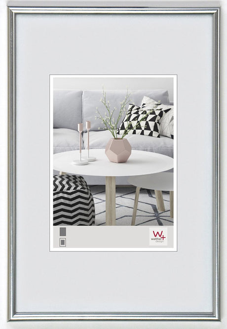 Walther Galeria - cadre en plastique - format photo 15x20 cm - argent
