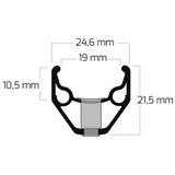 Jante Ryde zac 2000 28 622 x 19c aluminium 36 trous 14g - noir