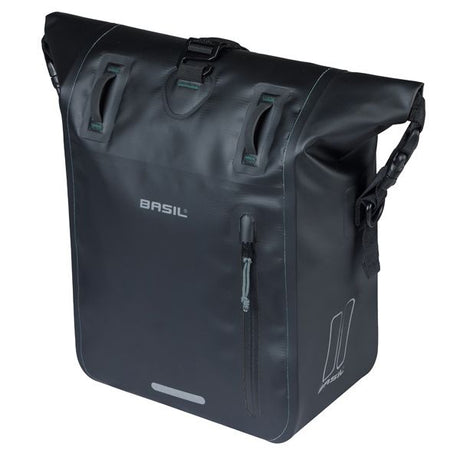 Basil sac de vélo simple rivo m bâche mik 12-15l 14 x 25 x 38 cm - noir