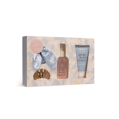 Source balance – coffret cadeau de bain, brise de mer, avec accessoires pour cheveux, brume corporelle 100ml, gel douche 75ml