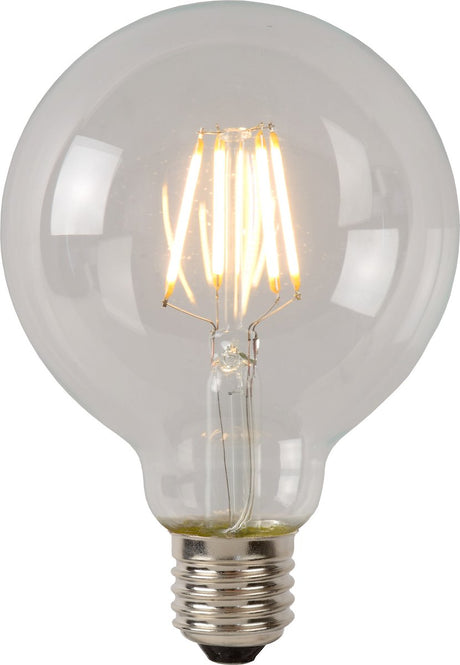 Lucide g80 classe b - lampe à filament - ø 8 cm - LED dimmable - E27 - 1x7w 2700k - transparent