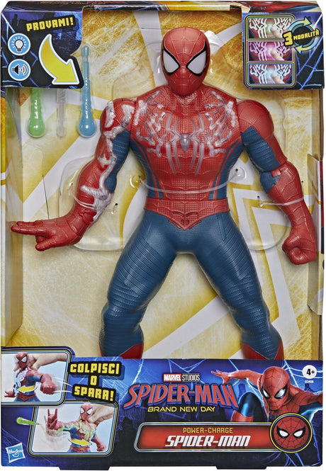 Hasbro marvel spider-man: brand new day power-charge spider-man - elektronische actiefiguur
