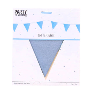 No brand guirlande de paillettes bleu clair 6m | 10 pièces