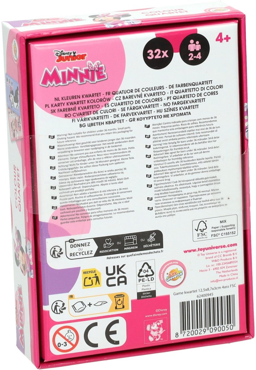 Groupe d'artisanat créatif Quatuor de Minnie Mouse - 32 cartes