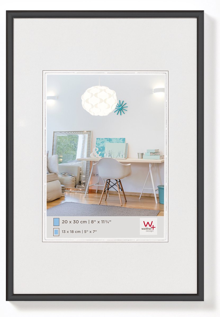 Walther new lifestyle - cadre en plastique - format photo 40x60 cm - noir