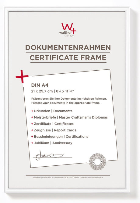 Walther new lifestyle - cadre en plastique - format photo 21x29,7 cm (din A4) - blanc