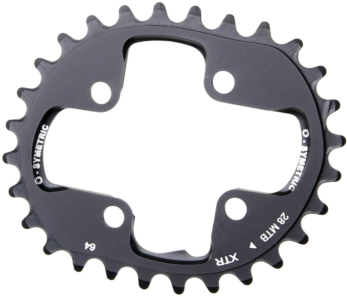 Plateau O.symetric plateau 28 dents alu noir