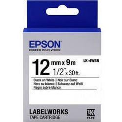 Epson label tape lk-4wbn zwart op wit