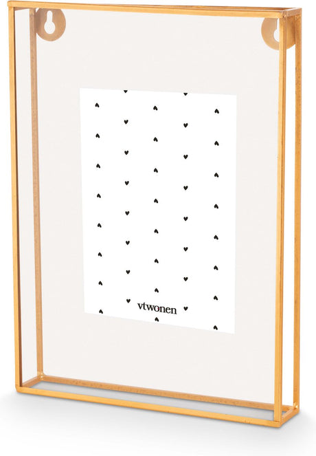 Vtwonen - basic - fotolijst - goud - metaal - 20x28x3,5cm