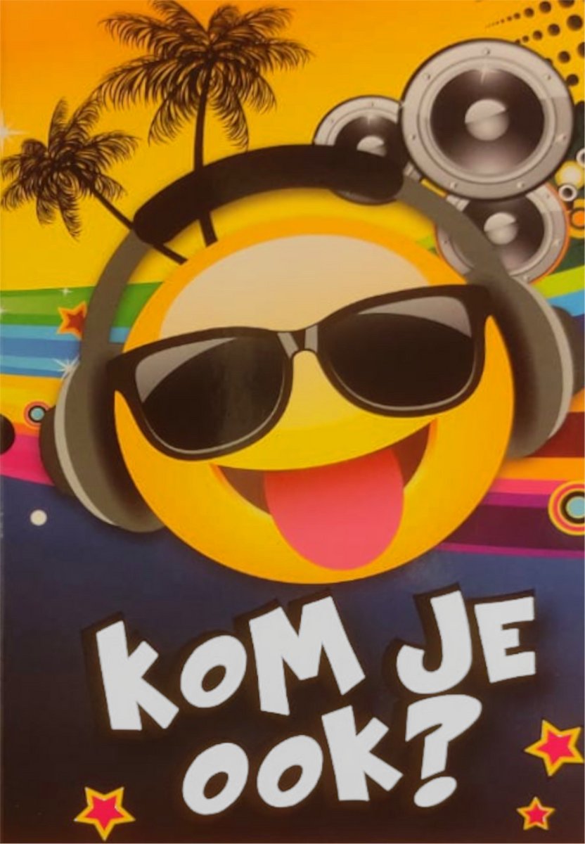 Invitations à photos emoji troal dj, 6 pcs.