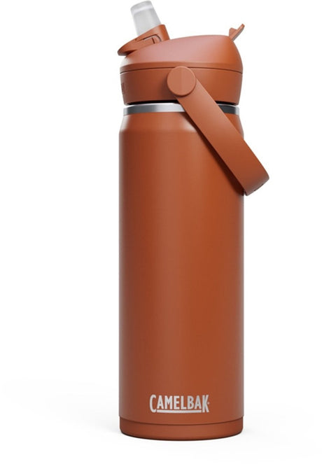 Camelbak thrive flip paille - isolée sous vide - gourde isolante en acier inoxydable - 600 ml - rouge (sierra red)
