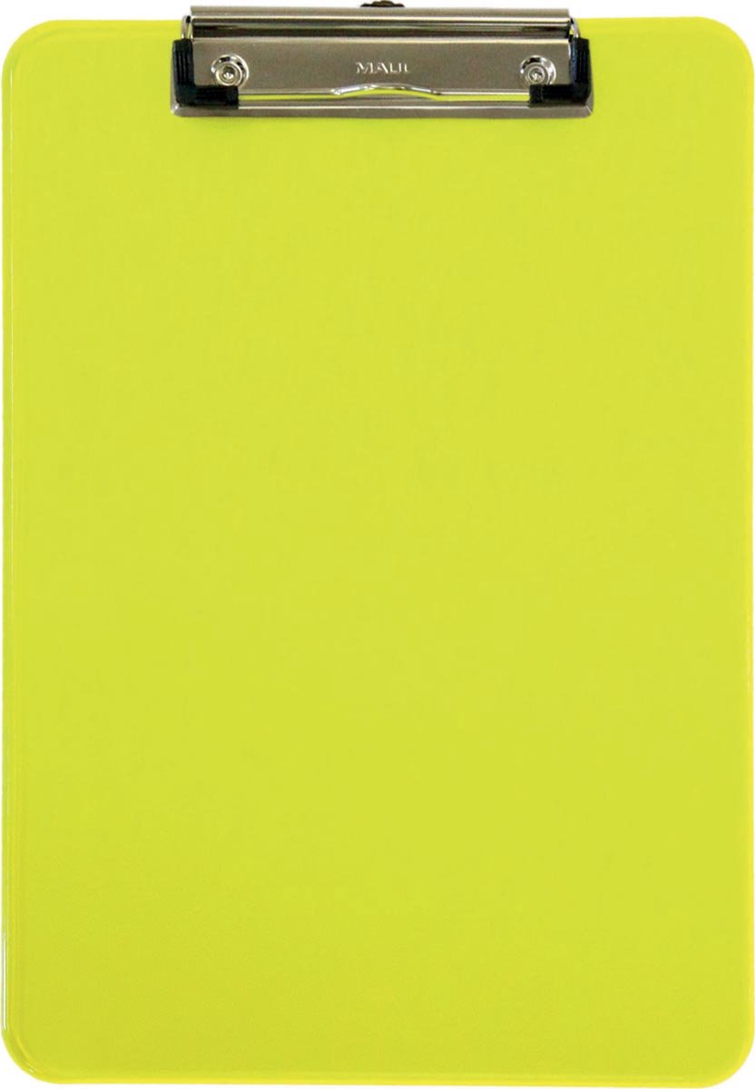 Porte-bloc Maul a4 transparent jaune fluo