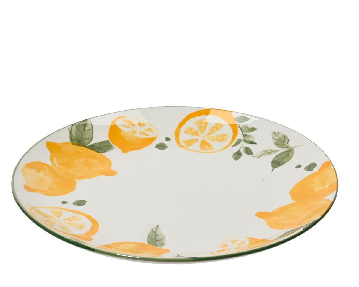 Decoris assiette plate porcelaine ø26,5cm citron
