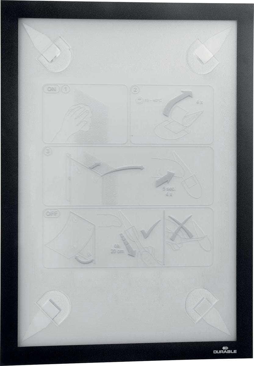 Durable 484301 porte-documents noir (l x h) 236 mm x 323 mm DIN A4 portrait, DIN A4 paysage