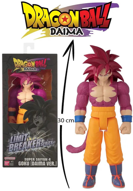 Bandai - dragon ball daima super saiyan 4 goku - figurine limit breaker 30 cm goku ssj4 - dragon ball daima sous licence officielle - grande idée cadeau figurine - jouets enfants 4+ - 40903