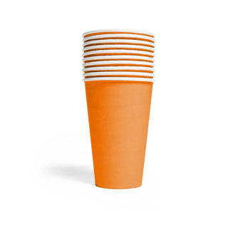 10 gobelets en carton 350 ml orange | 4 pièces