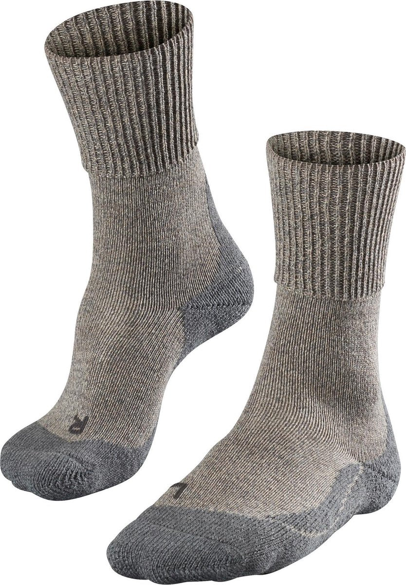 Falke tk1 laine anti-ampoules laine épaisse matériau fonctionnel chaussettes de marche femme beige - taille 41-42