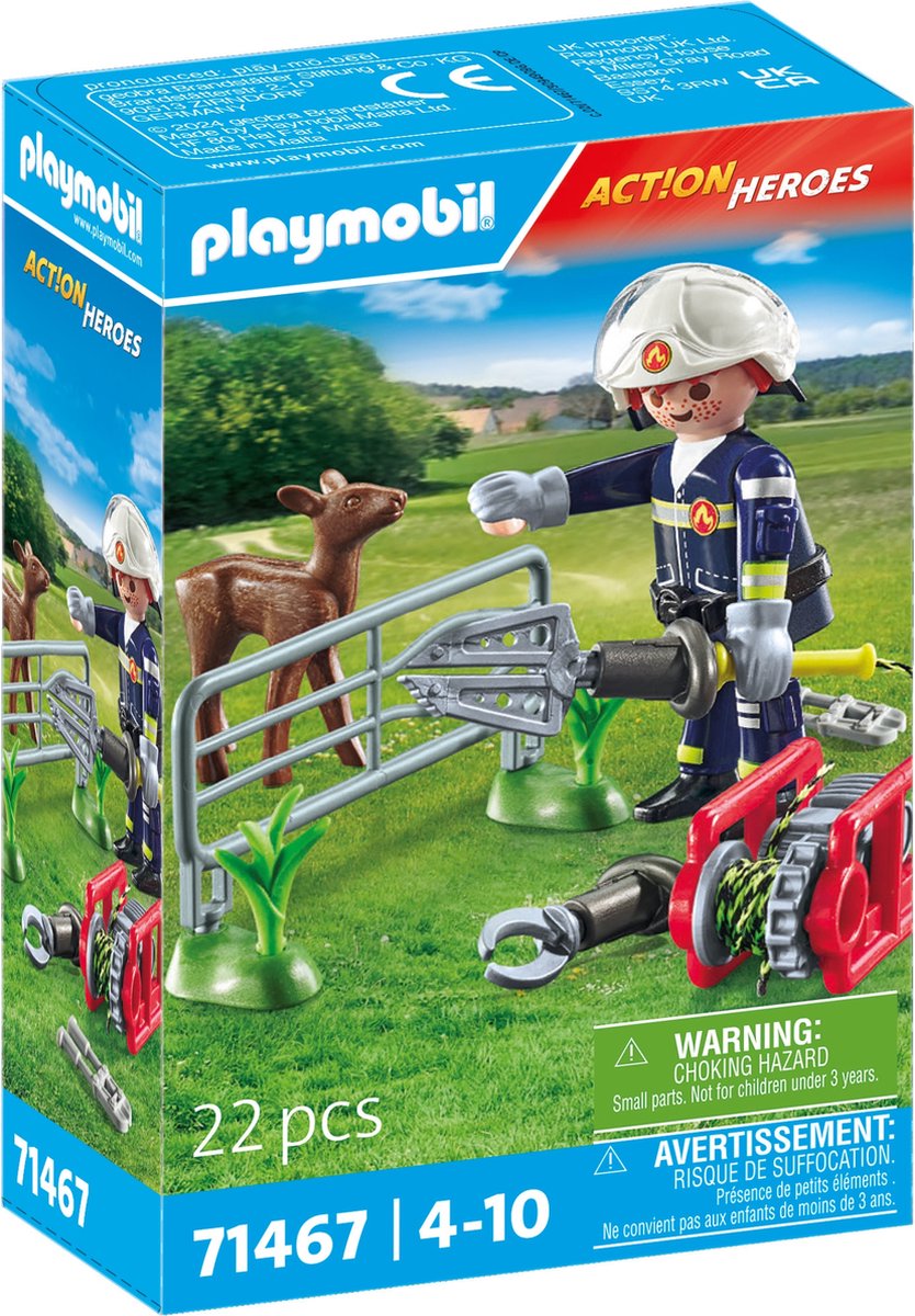 Playmobil Action Heroes Brigade des pompiers de protection des animaux - 71467