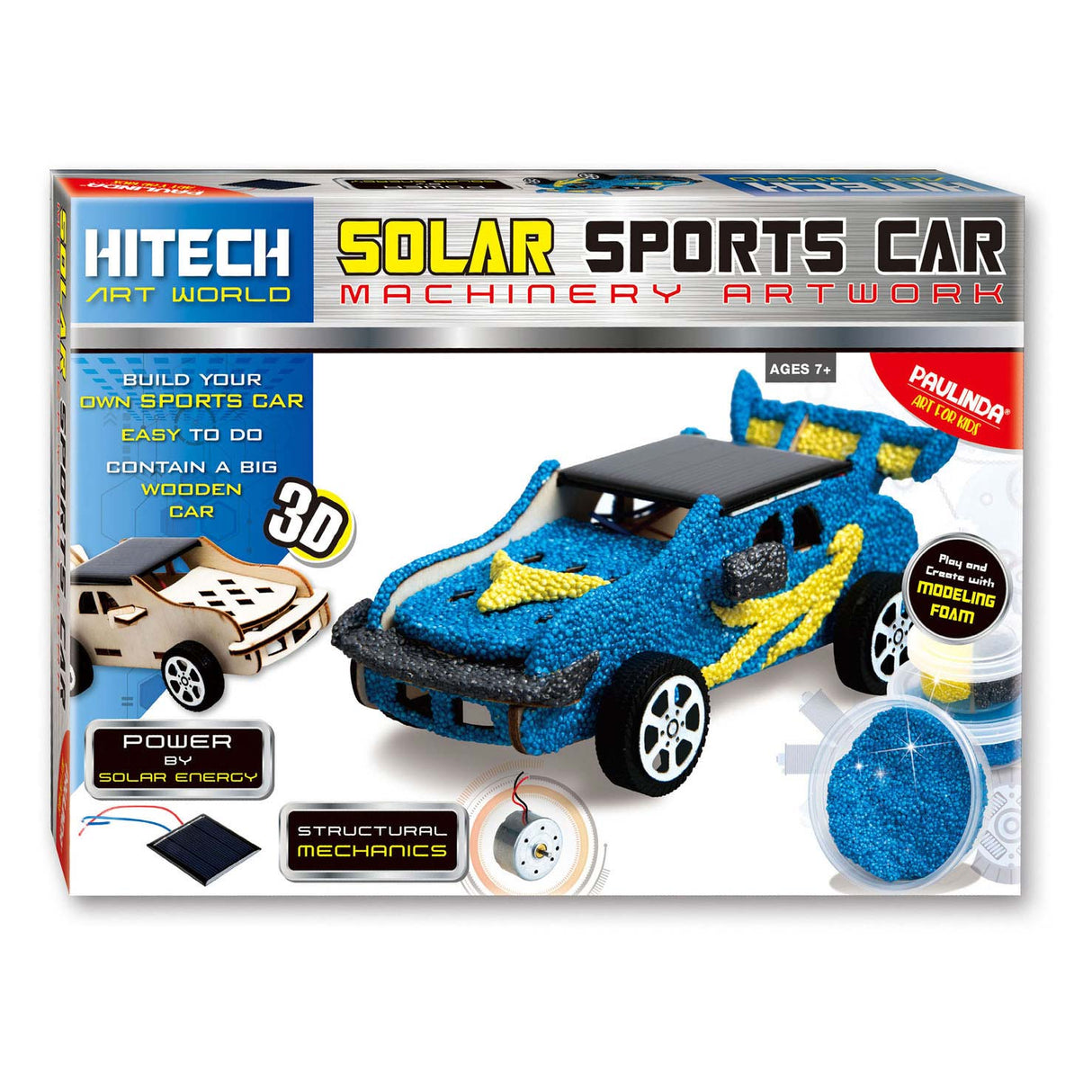 Paulinda kit de construction voiture de sport solaire 3D