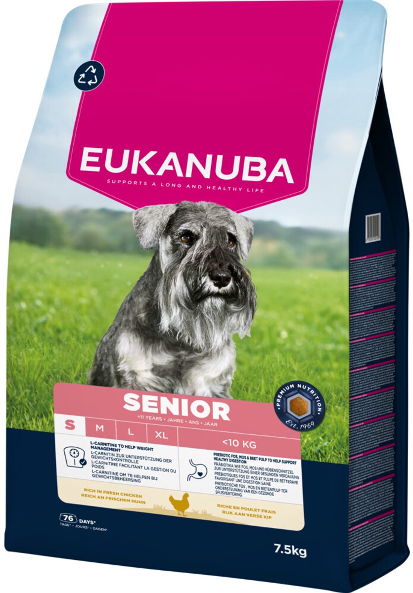 Eukanuba nourriture sèche pour chien Life Care chien senior petit poulet - 7,5 kg