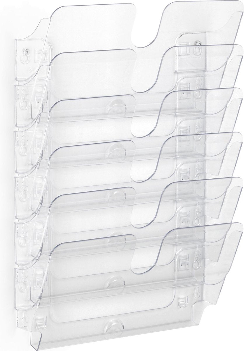 Porte-brochures durable sans marque sans marque flexiplus 6 - transparent horizontal