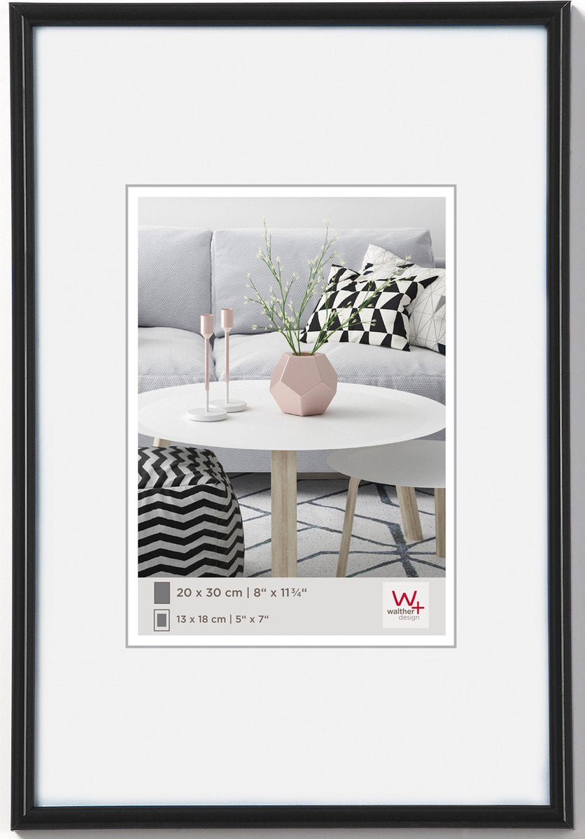 Walther Galeria - cadre en plastique - format photo 15x20 cm - noir