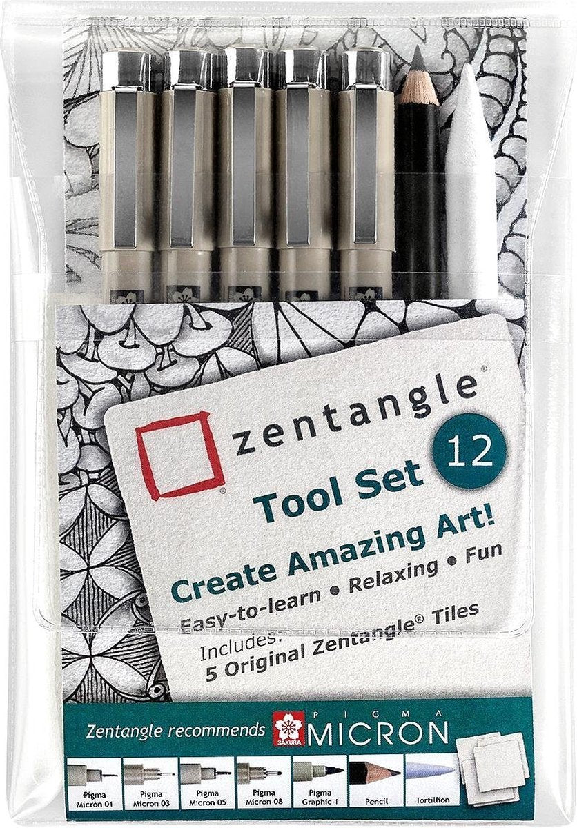 Ensemble d'outils Sakura zentangle, 12 pièces.