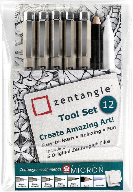 Ensemble d'outils Sakura zentangle, 12 pièces.