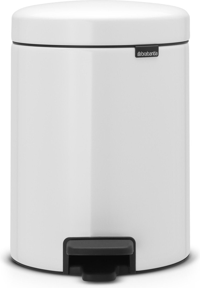 Brabantia poubelle à pédale newicon 5l blanc
