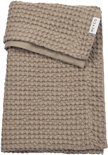 Couverture de berceau en coton gaufré Meyco - taupe - 75x100cm - 1,0 tog