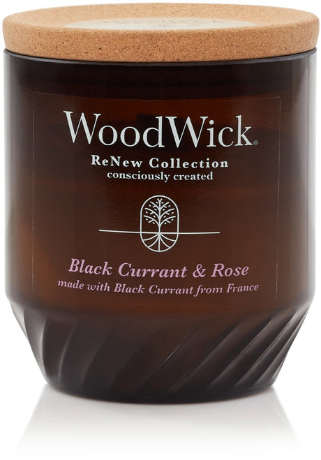 Bougie parfumée Woodwick Renouveler Medium - Rose cassis - 55 heures de combustion