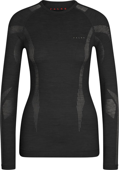 Falke Wool-Tech Chemise à manches longues fonctionnelle en laine à séchage rapide pour femme noir - taille xs