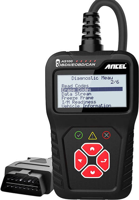 Scanner de diagnostic Ancel AS100 OBD2 – Appareil de diagnostic universel pour voitures – Noir
