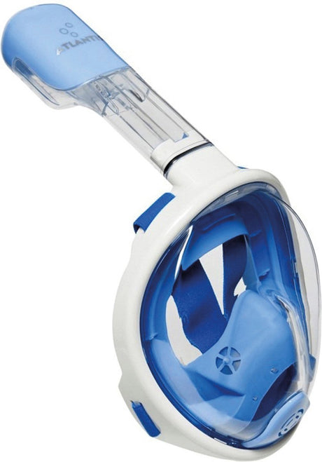 Masque de plongée Atlantis - lunettes de plongée - tuba - ensemble de tuba - masque complet - enfants - blanc bleu - xs