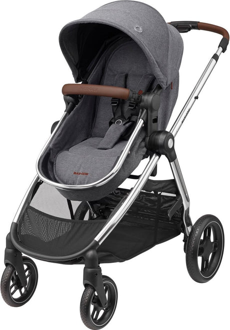 Poussette 2 en 1 de luxe Maxi-cosi zelia³ - siège réversible - pliable d'une seule main - gris twillic - de la naissance à env. 4 ans