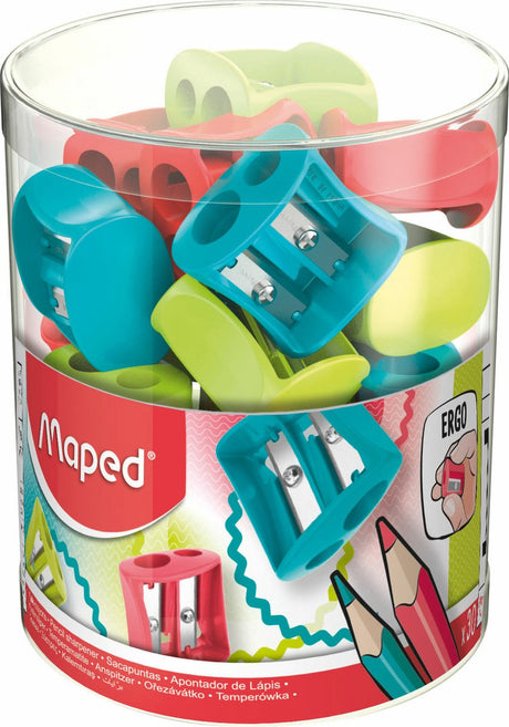 Maped office maped 062511, taille-crayon manuel, différentes couleurs, plastique, 1,1 cm, 8 mm