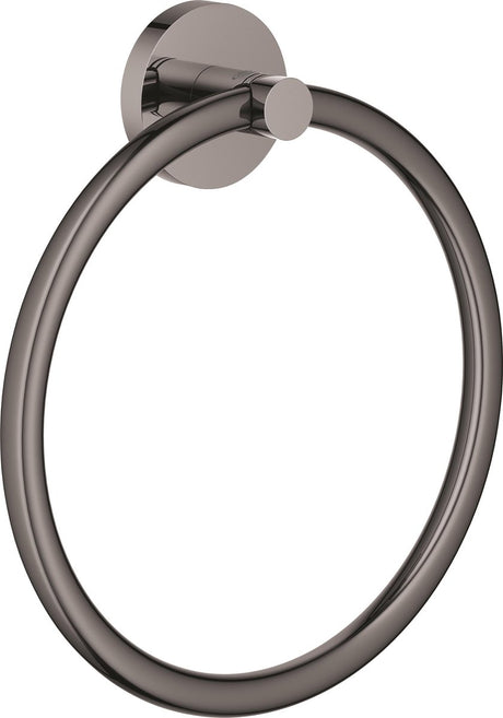Anneau porte-serviettes Grohe essentials - ø 18 cm - métal - graphite dur (anthracite brillant) - 40365a01