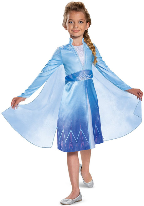 Déguisement Disney La Reine des neiges elsa voyageant pour enfant classique m (7-8 ans)