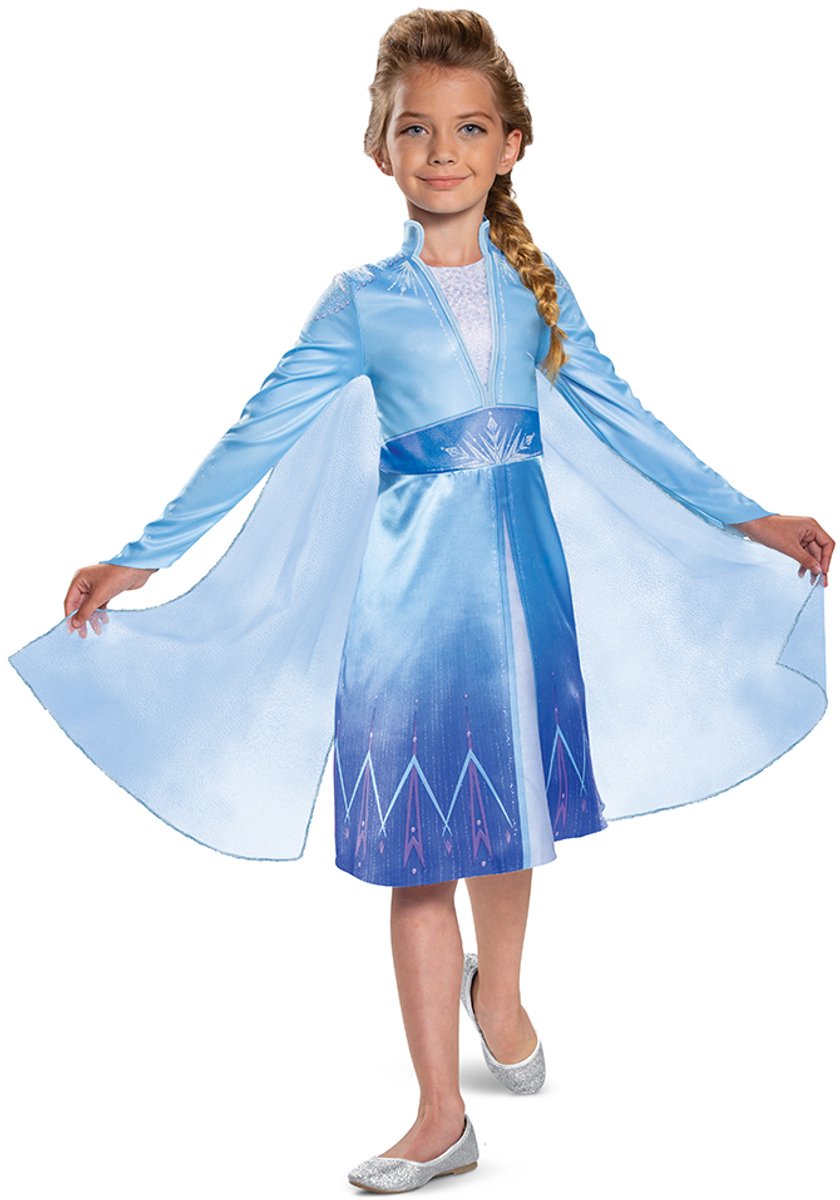 Déguisement Disney Frozen Elsa, robe classique officielle, taille s (5-6 ans), fille